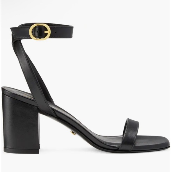 Stuart Weitzman black nearlybare block heel sandals - Picture 2 of 9